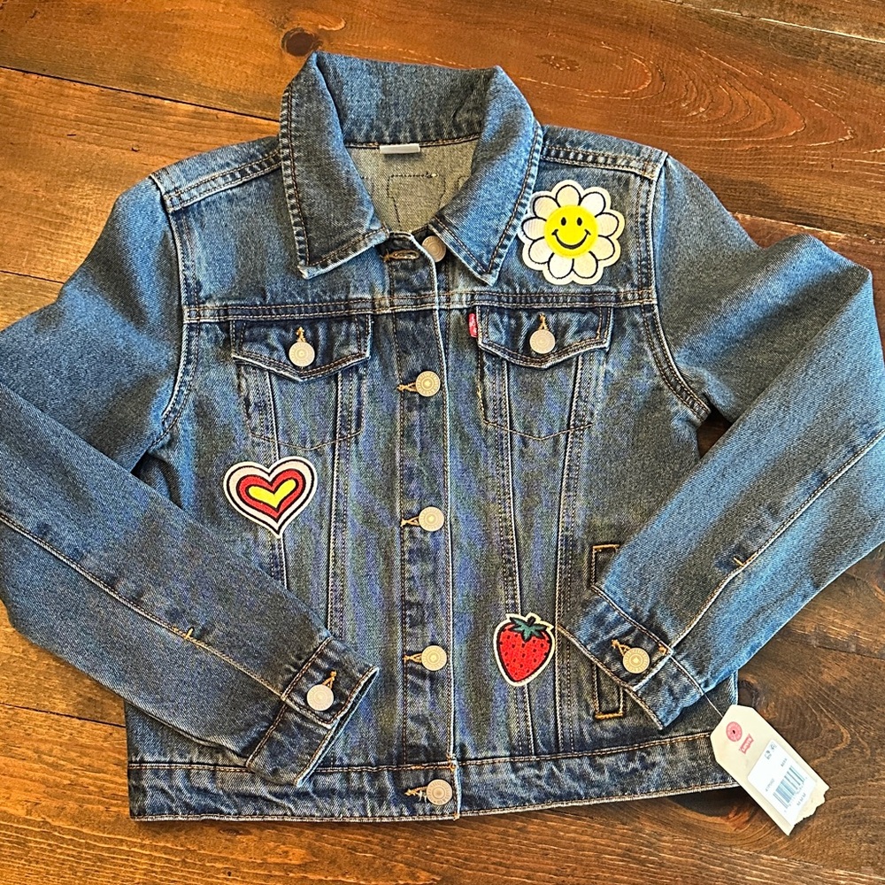 Levi's Kids Blue Denim Jacket with Playful Patch Accents